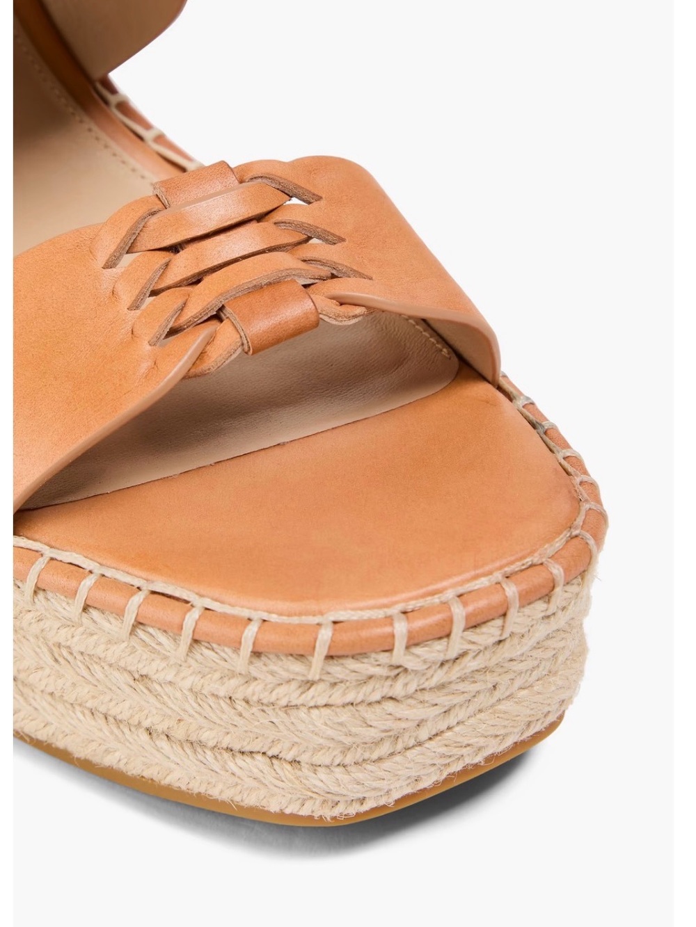 NWT: VERONICA BEARD Riya leather espadrille wedge sandals, sz 10 - Picture 5 of 7
